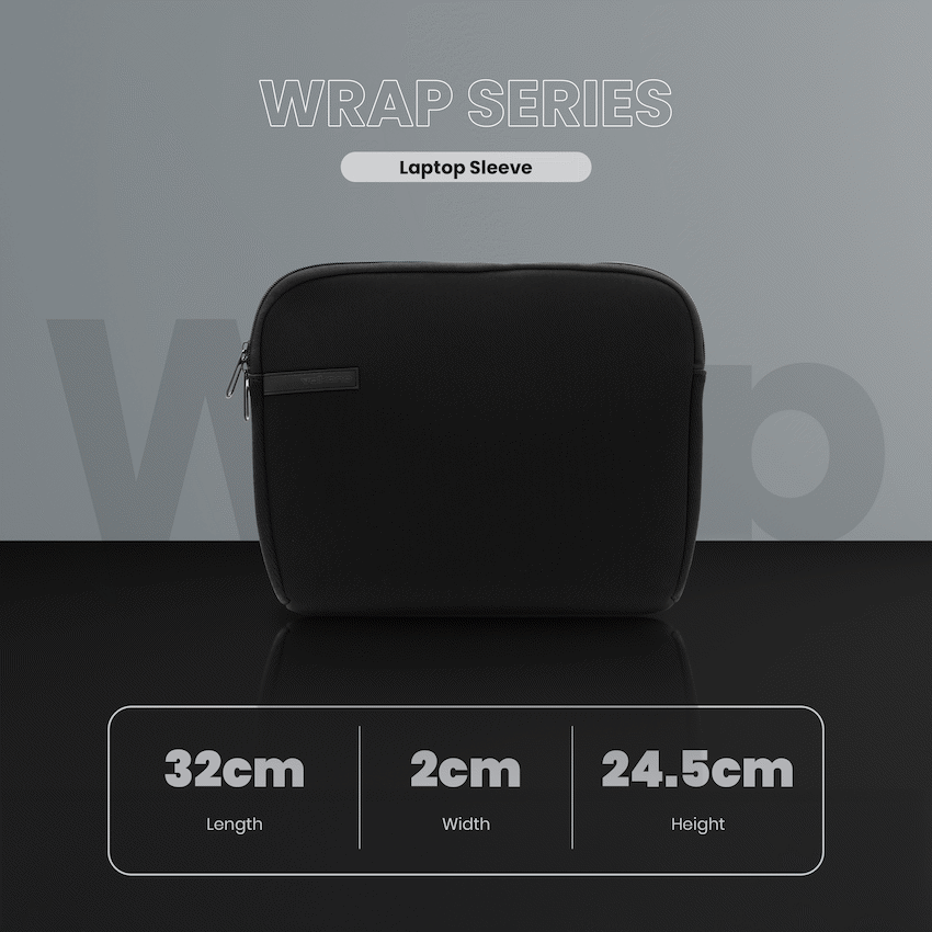 Volkano Wrap series 13.3" Laptop sleeve Black