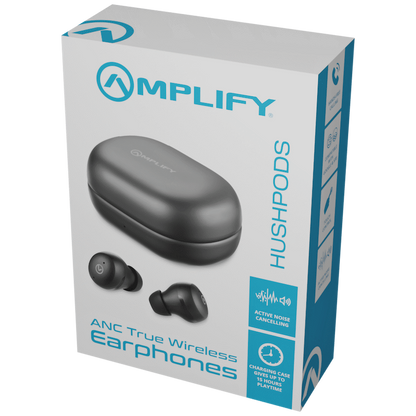 Amplify HushPods - TWS Earphone with ANC - Black