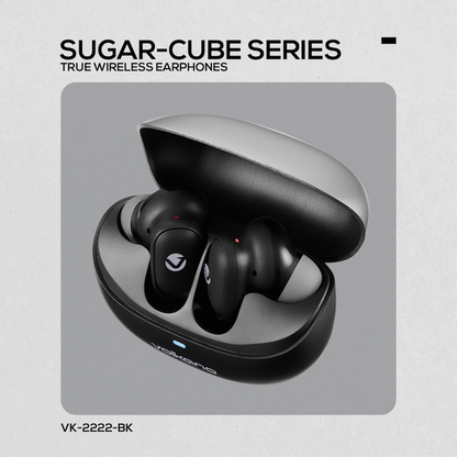 Volkano Sugar-Cube Active Noise Cancelling True Wireless Earphones - Black