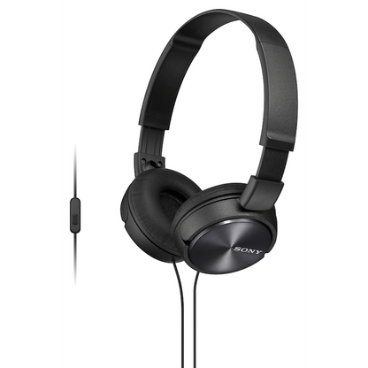 Sony MDR-ZX310AP (Black) Folding Aux Headphones with Mic