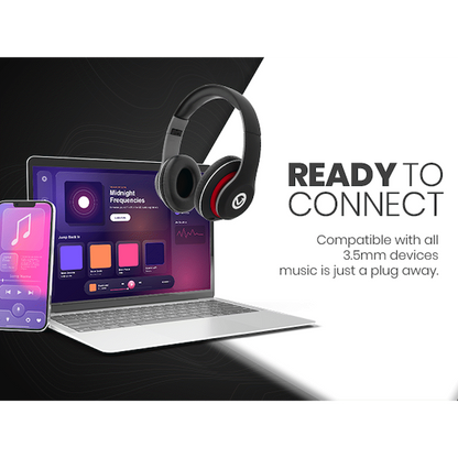 Volkano Falcon Headphones with Microphone - Black