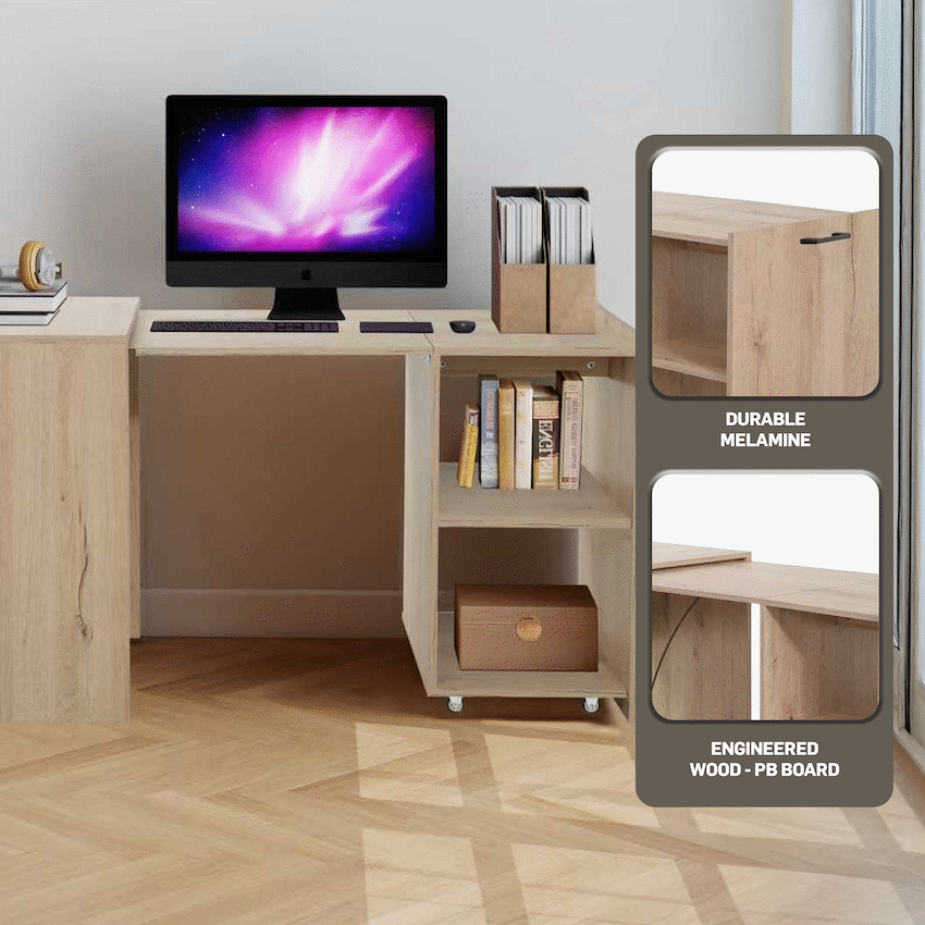 Everfurn Adaptive Desk - Brown