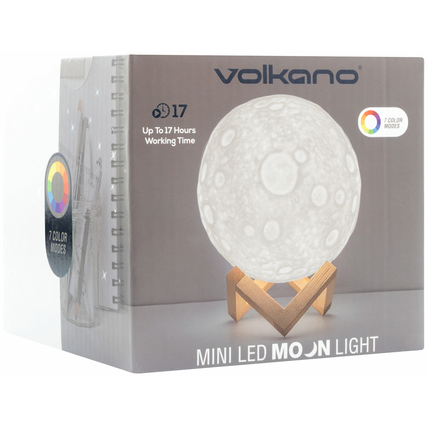 Volkano Galactic Mini Moon LED Mood Light - Battery Operated