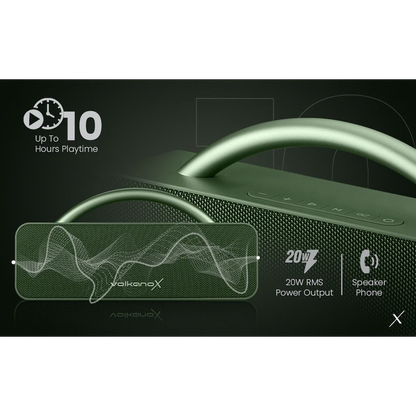 VolkanoX VXS200 Portable Bluetooth Speaker - Green