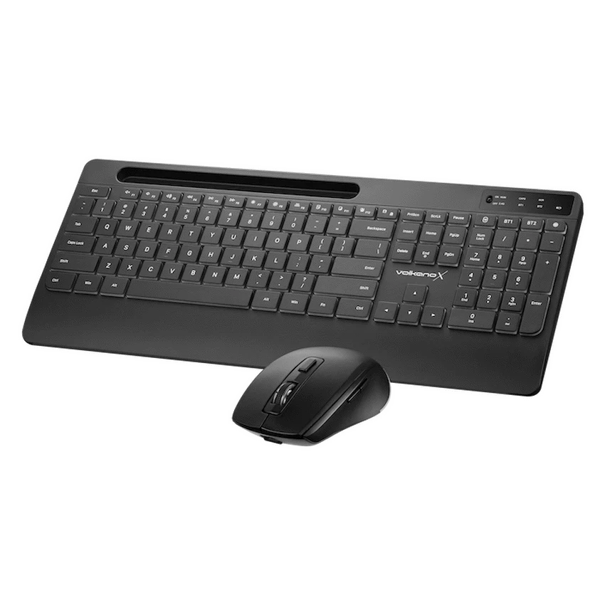 VolkanoX Gem Bluetooth Wireless Keyboard and Mouse - Black