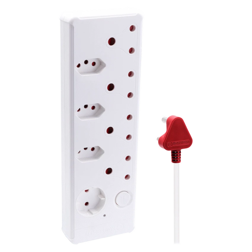 Switched Medium Surge 8-Way Multiplug 0.5m