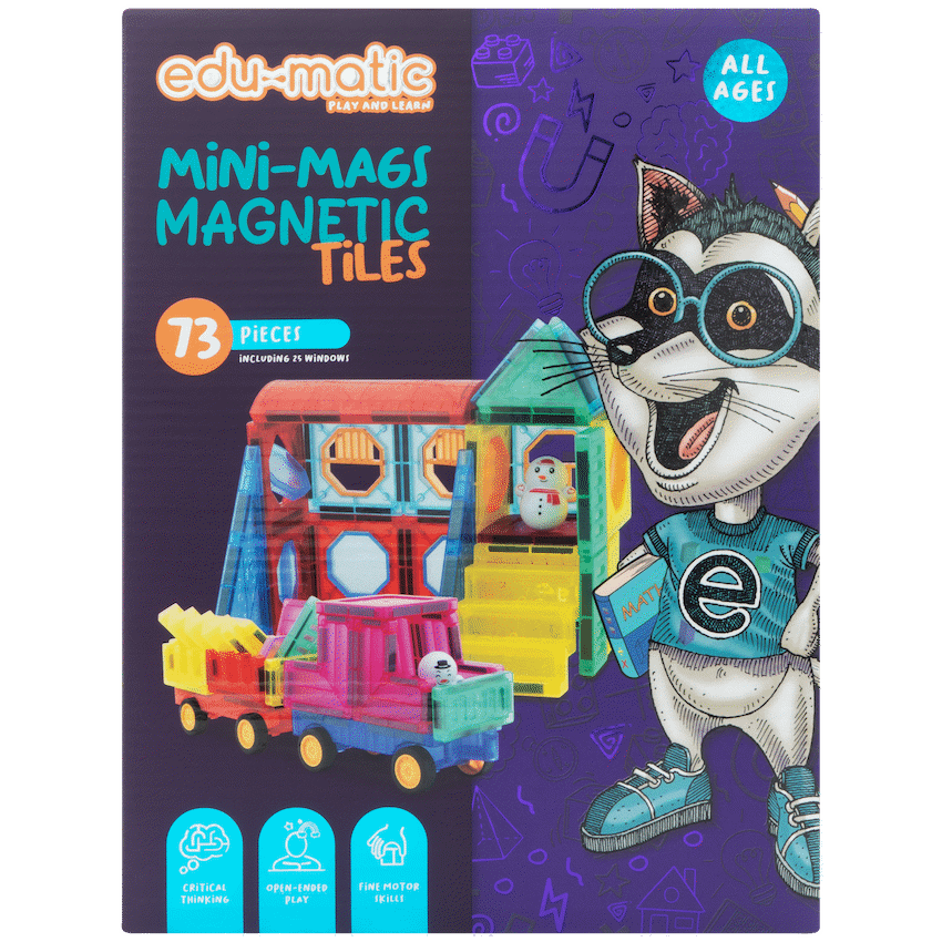 73 Magnetic Tiles, Windows, Stickers and Snowmen