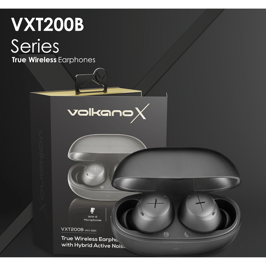 Volkano X VXT200B True Wireless Earphones with Hybrid Active Noise Cancelling