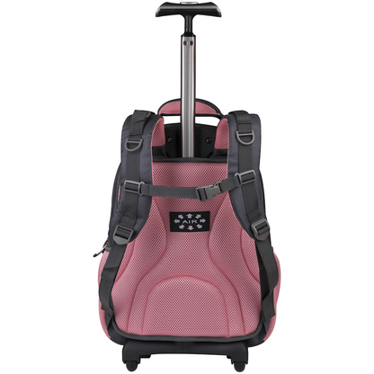 Volkano Orthopaedic Trolley Backpack 27L - Dark Grey/Pink