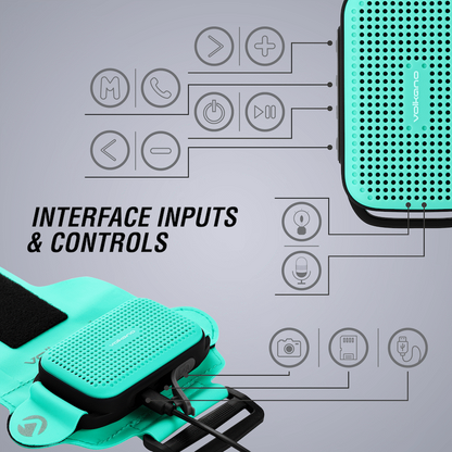 Volkano Pumped Series Wearable Speaker with Armband - Mint