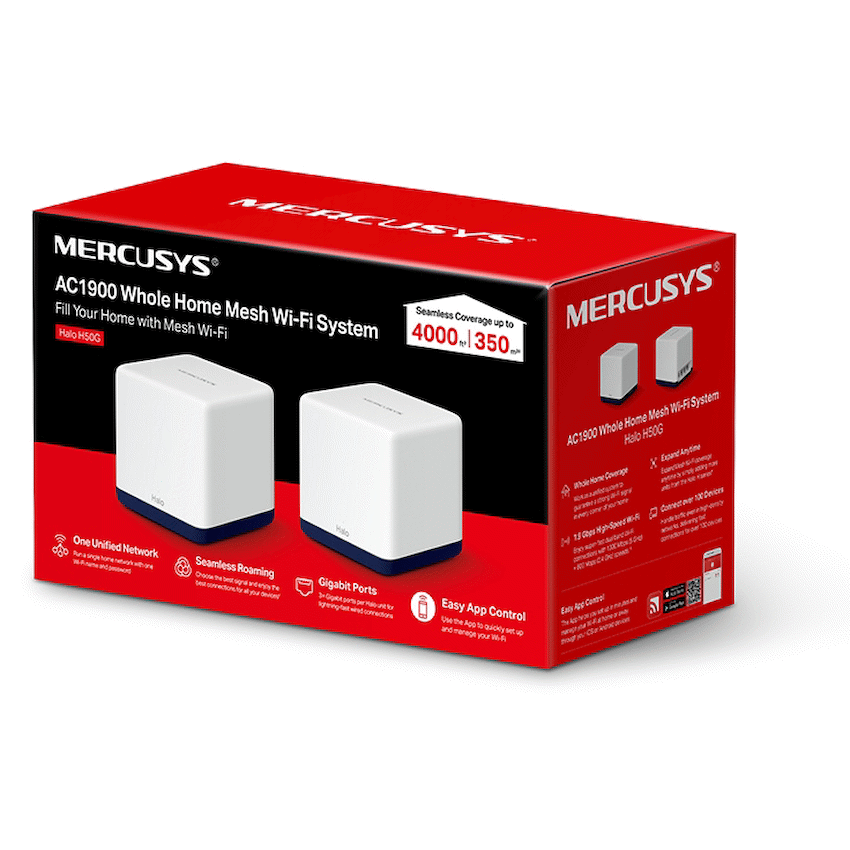 TP-Link Mercusys Halo H30G (3-Pack) AC1300 Whole Home Mesh Wi-Fi System