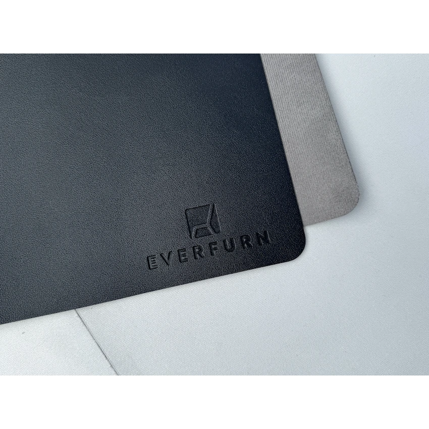 Everfurn Prime Faux Leather Desk Mat - Black