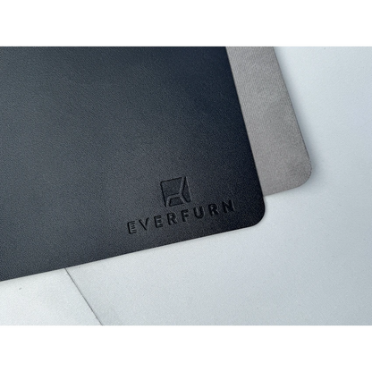 Everfurn Prime Faux Leather Desk Mat - Black