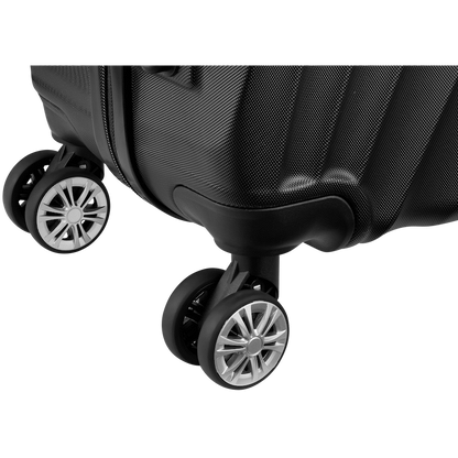 Travelwize Terra ABS 55cm 4-Wheel Spinner Luggage - Black