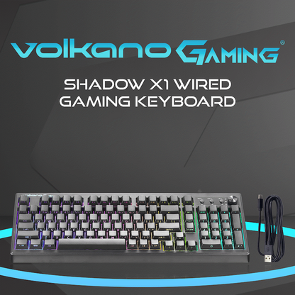 Volkano Gaming Shadow X1 Wired Gaming Keyboard with RGB lighting
