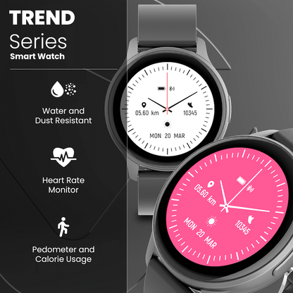 Volkano Active Tech Trend series Watch with heart rate monitor - Black