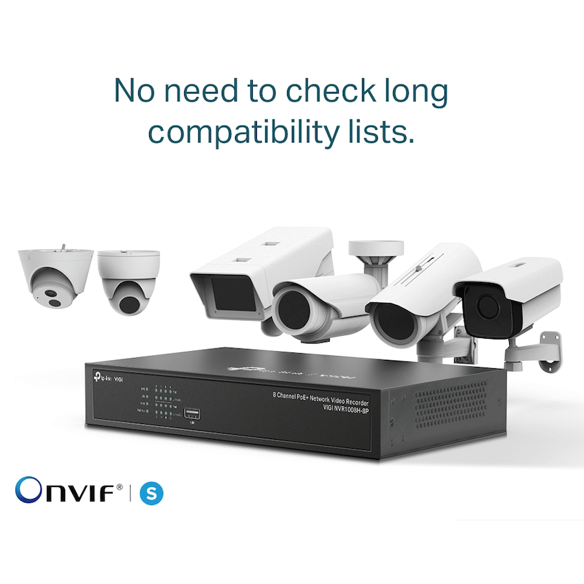 TP-Link Vigi NVR1008H-8P 8-Channel PoE+ Network Video Recorder
