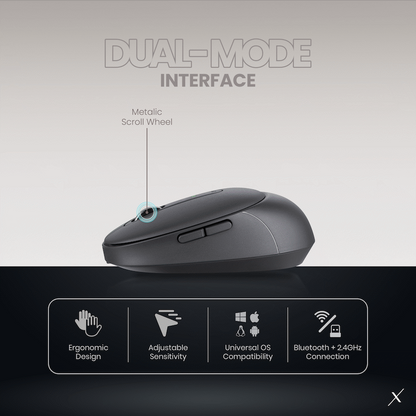 VolkanoX Crater Bluetooth Wireless Mouse - Graphite