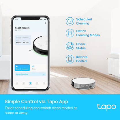 TP-Link Tapo RV10 Plus Robot Vacuum, Mop, Auto Empty, Gyroscope, 2600mah, 300ml