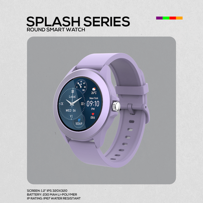 Volkano Splash Series Round Smartwatch - Purple