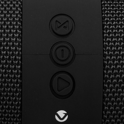 Volkano Flow Series Portable Bluetooth Speaker - Black with Grey Buttons