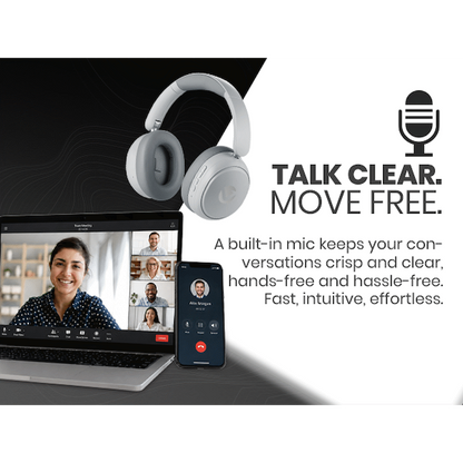 Volkano Lexi Bluetooth Headphone with ANC - Grey