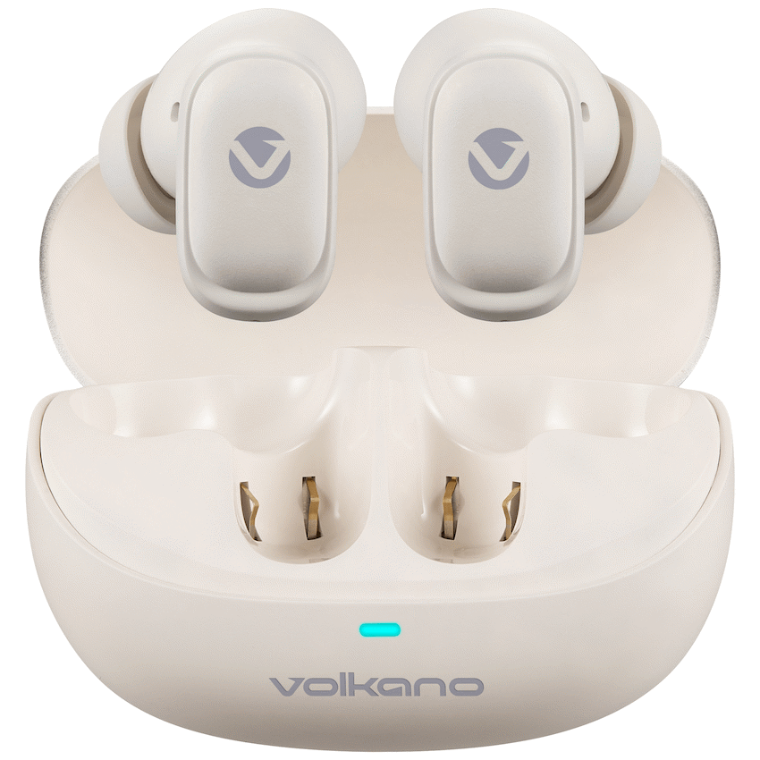 Volkano Sugar-Cube Active Noise-Cancelling True Wireless Earphones - Nude