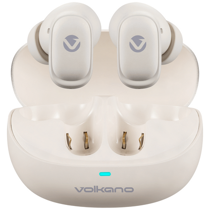 Volkano Sugar-Cube Active Noise-Cancelling True Wireless Earphones - Nude