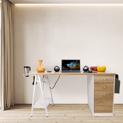 Everfurn Premium Milan Smart Office Desk, 2 x 3.1 USB Port