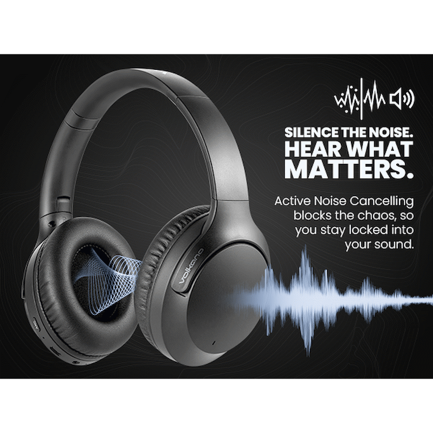 Volkano Odyssey ANC Bluetooth Wireless Headphone - Black