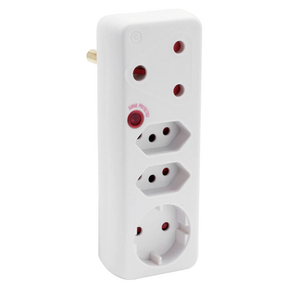 Ellies 4-Way Surge Adaptor with Schuko - WT