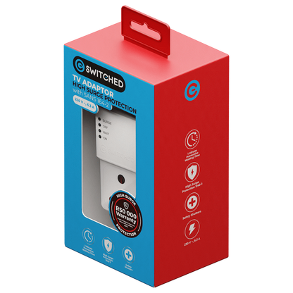 Switched 1-Way TV Surge Adaptor with SANS 164-2