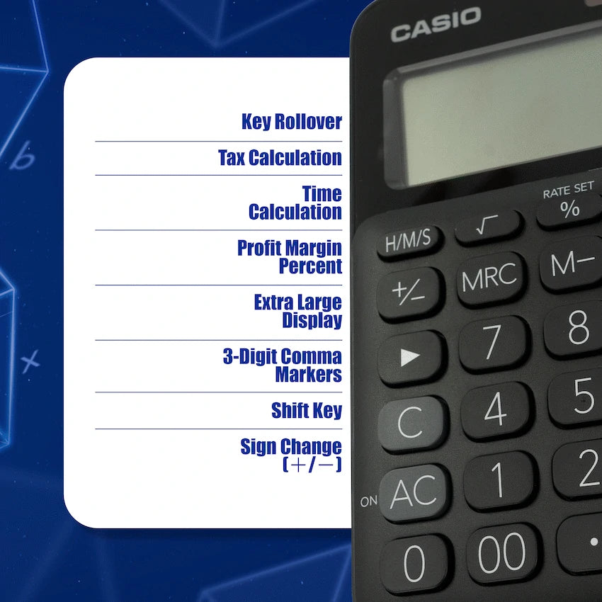 Casio MS-20UC - Desktop Calculator 12-Digit - Black