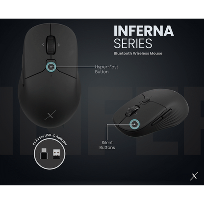 VolkanoX Inferna Bluetooth Wireless Mouse - Graphite