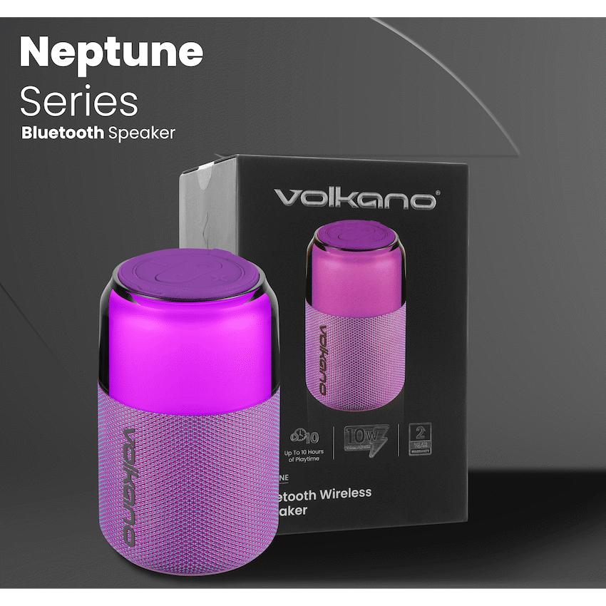 Volkano Neptune Bluetooth Wireless Speaker - Purple