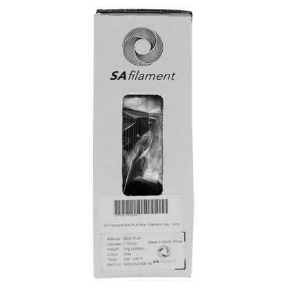 SA Filament Silk PLA Plus Gloss Filament 1kg - Grey