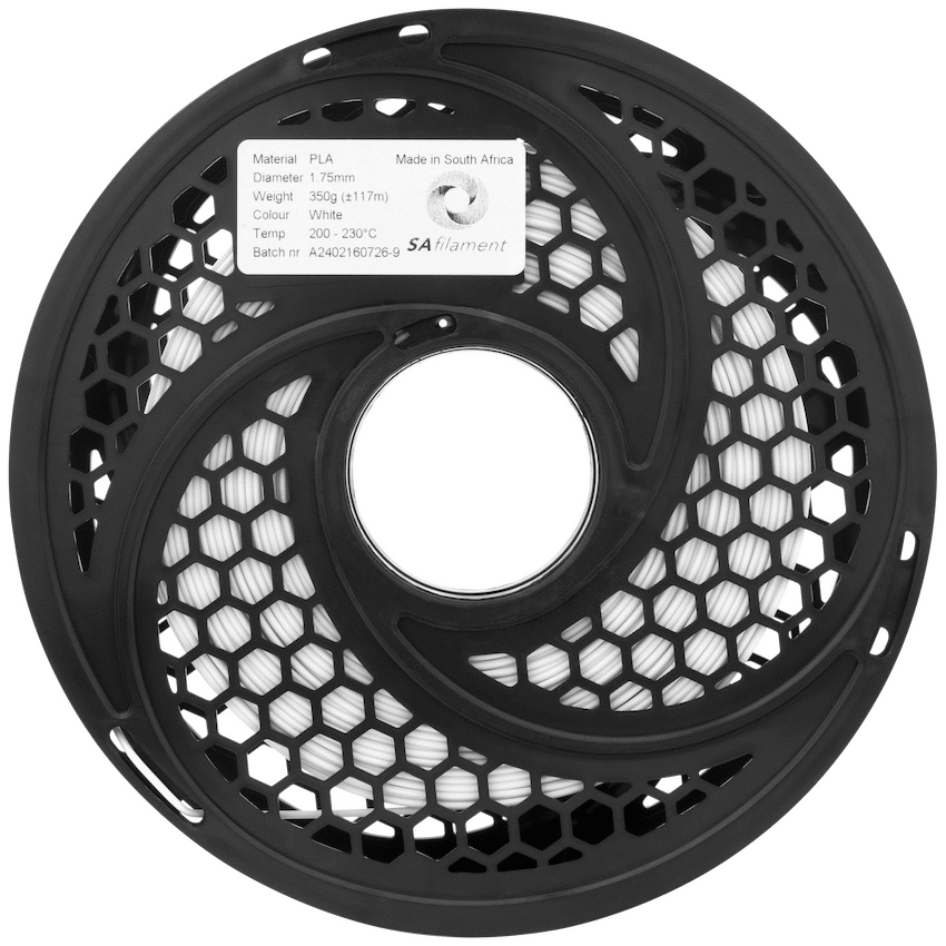 SA Filament 2x 350g PLA Black and White Twin Pack