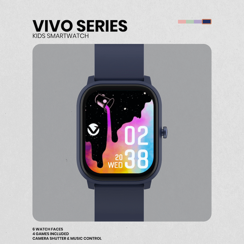 Volkano Vivo Series Kids Smart Watch - Dark Blue