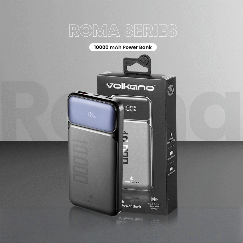 Volkano Roma Series 10000mah P.D. 20W Power Bank