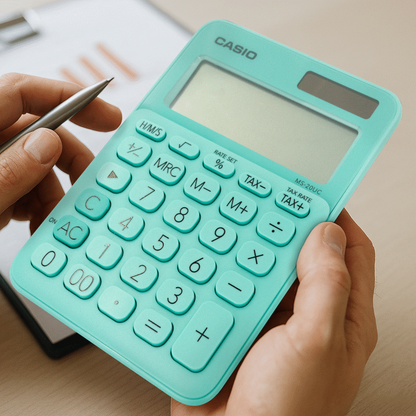 Casio MS-20UC - Desktop calculator 12 Digit - Green