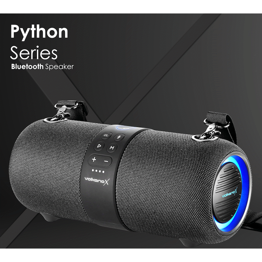 VolkanoX Python Series Bluetooth Speaker - Black
