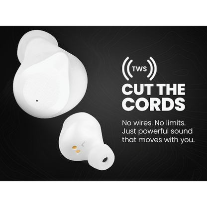 Volkano Scorpio Series True Wireless Earphones - White