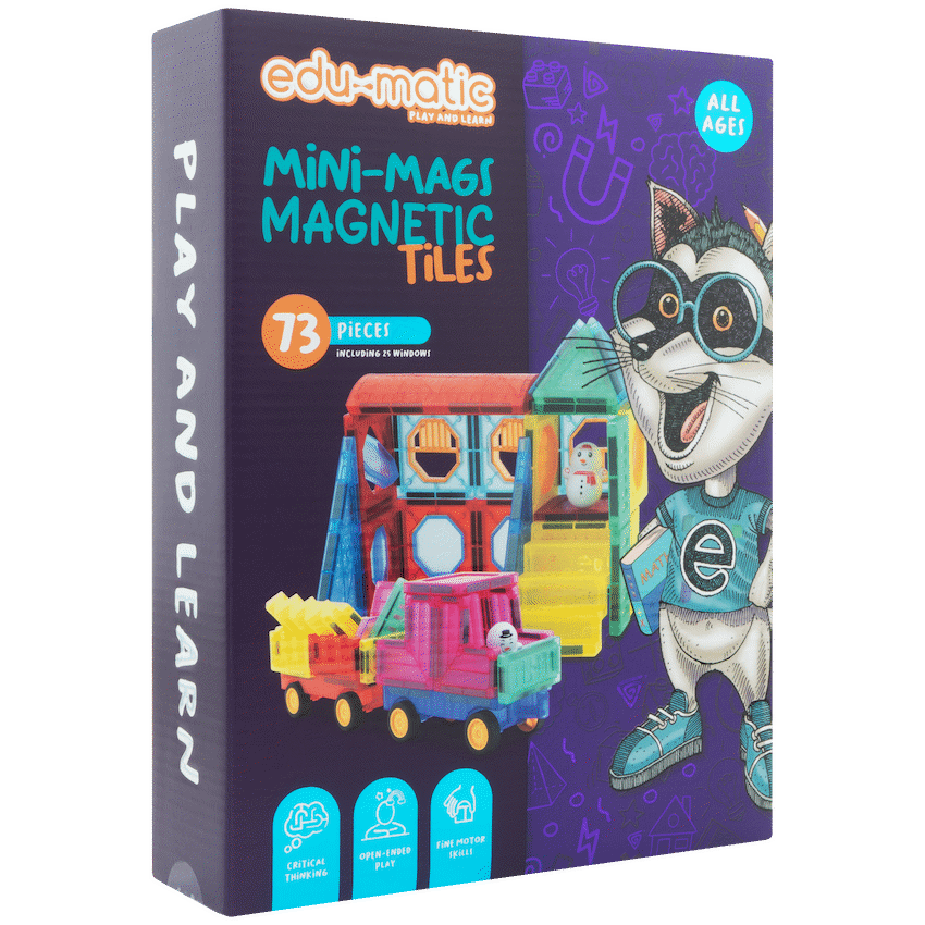 73 Magnetic Tiles, Windows, Stickers and Snowmen