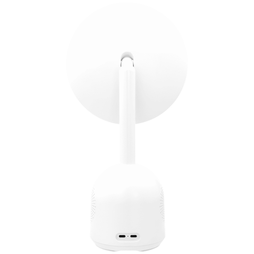 ZEN Unify Series Wireless Phone Charger with Bluetooth Speaker and Mirror - White