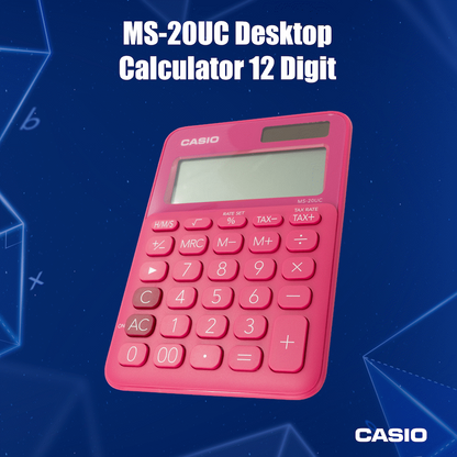 Casio MS-20UC - Desktop calculator 12 Digit - Red