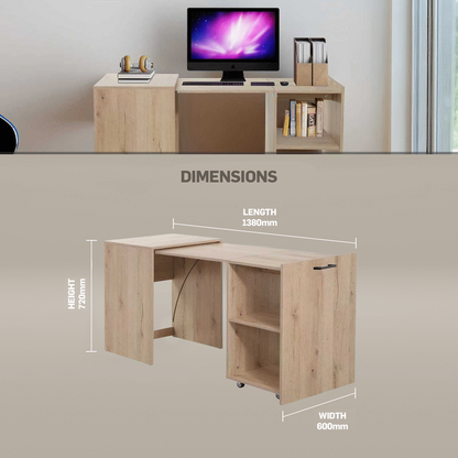 Everfurn Adaptive Desk - Brown