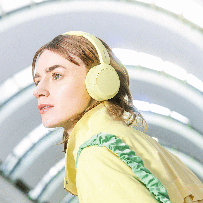 Sony WH-CH520 (Yellow) Bluetooth On-Ear Headphones