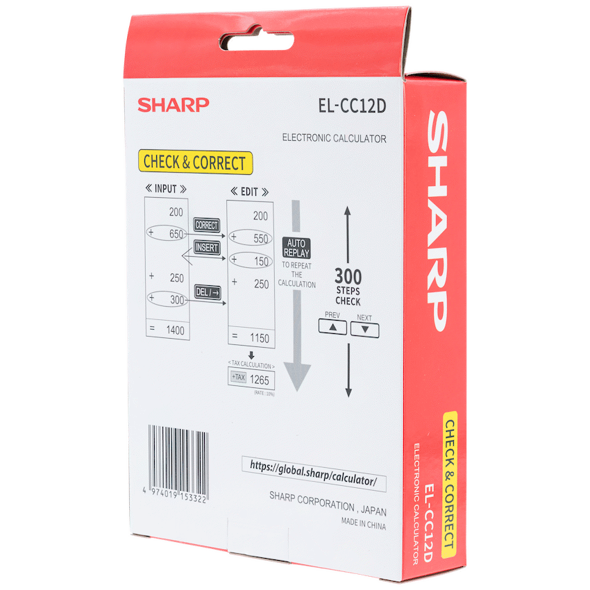 Sharp EL-CC12D Desk Calculator - CheckCorrect Tax