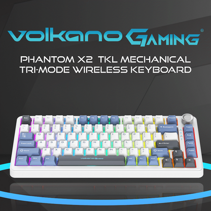 Volkano Gaming Phantom X2  TKL Mechanical Tri-Mode Wireless Keyboard