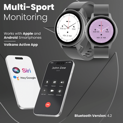 Volkano Active Tech Trend series Watch with heart rate monitor - Black